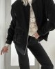 Pikowana Kurtka Bomber Jacket Oversize Black